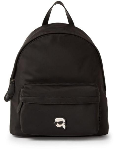 Ikon appliqué-detail backpack by KARL LAGERFELD