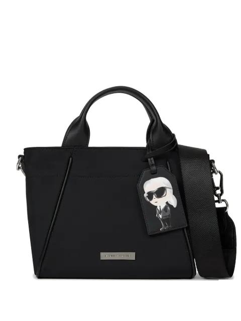 Ikon canvas tote bag by KARL LAGERFELD