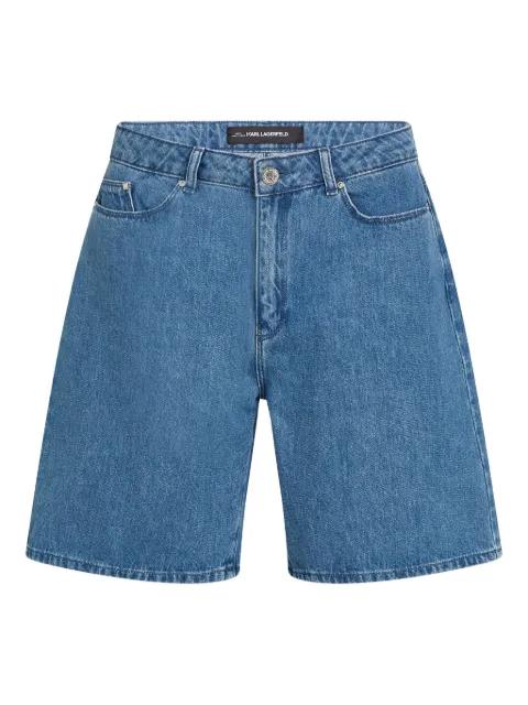 Ikon denim shorts by KARL LAGERFELD