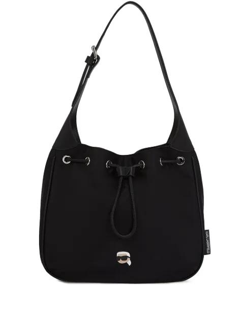 Ikon drawstring shoulder bag by KARL LAGERFELD