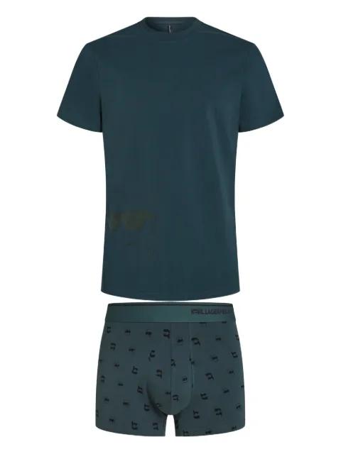 Ikon graphic-print pajama set by KARL LAGERFELD