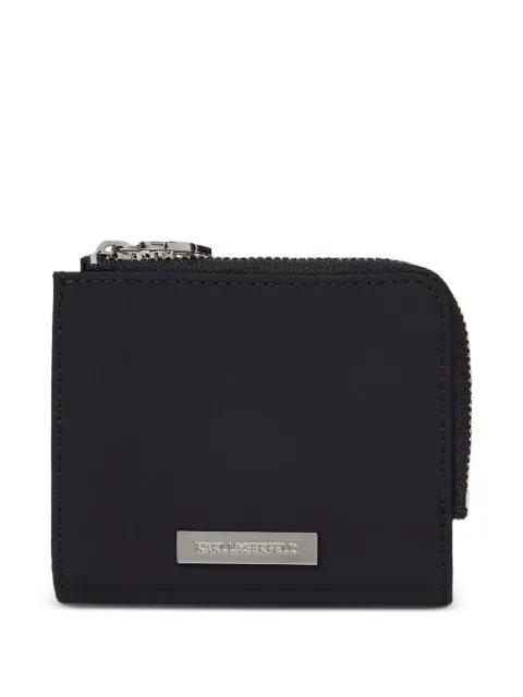 Ikon logo-plaque bifold wallet by KARL LAGERFELD