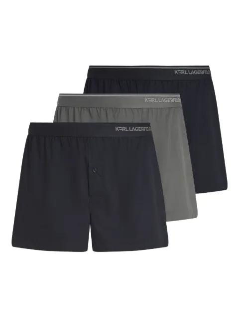 Ikon logo-waistband boxers (pack of three) by KARL LAGERFELD