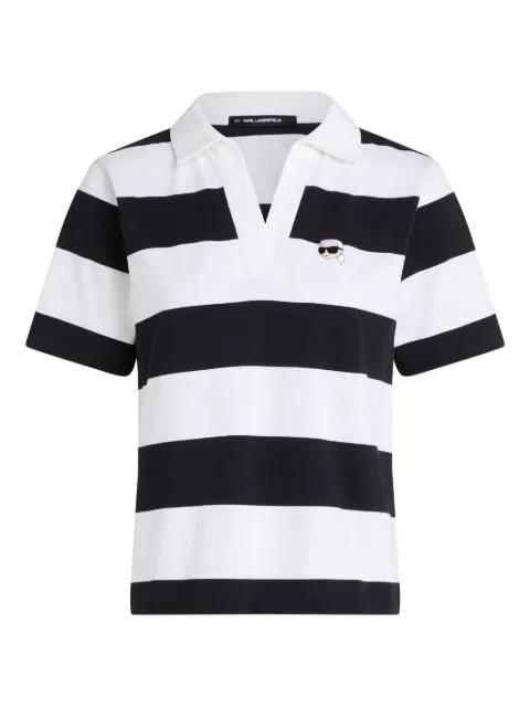 Ikon-patch polo shirt by KARL LAGERFELD