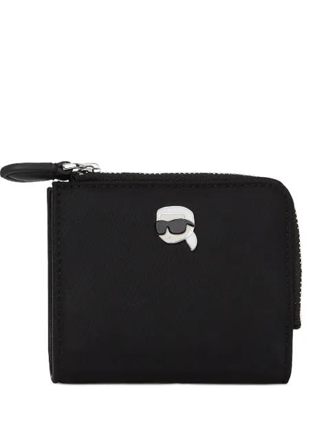 Ikon pin zip wallet by KARL LAGERFELD