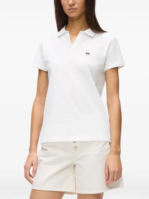 Ikon pique polo top by KARL LAGERFELD