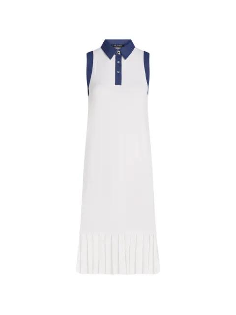 Ikon pleated-hem mini dress by KARL LAGERFELD