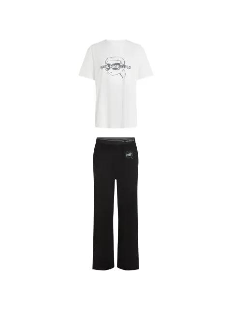 Ikon-print pyjamas by KARL LAGERFELD