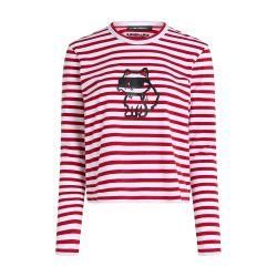 Ikon stripe long-sleeved t-shirt by KARL LAGERFELD