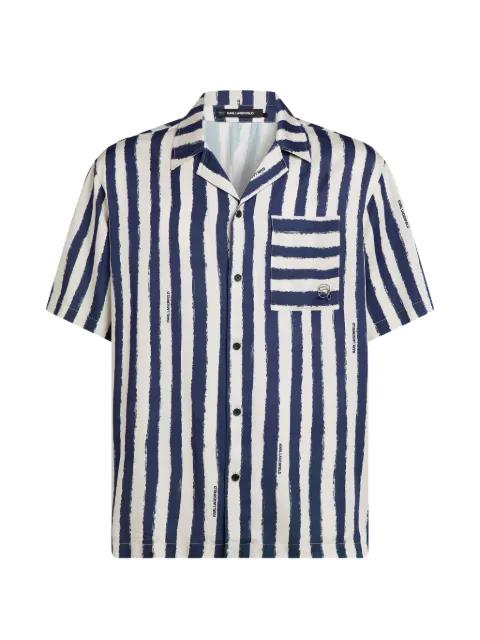 Ikon striped bowling shirt by KARL LAGERFELD