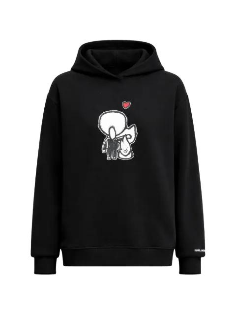 Ikon valentine hoodied sweater by KARL LAGERFELD