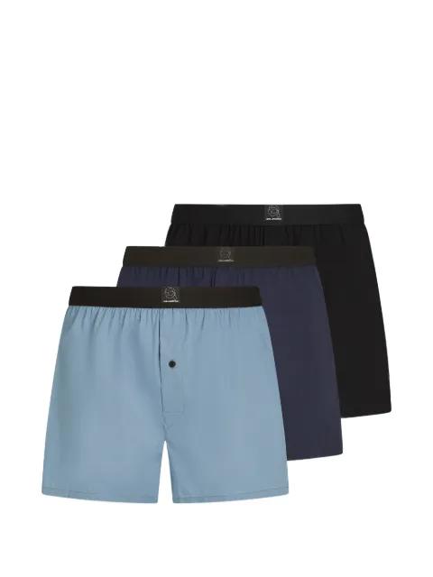 Ikon woven boxers (set of three) by KARL LAGERFELD