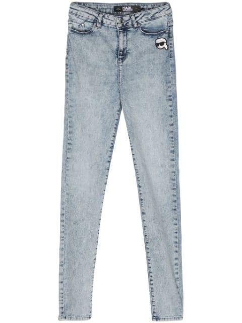Ikonik 2.0 high-rise skinny jeans by KARL LAGERFELD