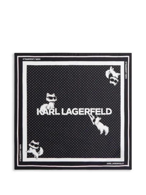 Ikonik Choupette polka-dot scarf by KARL LAGERFELD