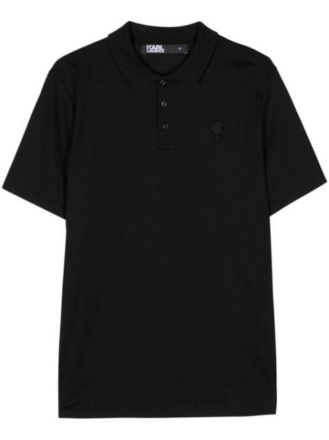 Ikonik Karl-patch polo shirt by KARL LAGERFELD