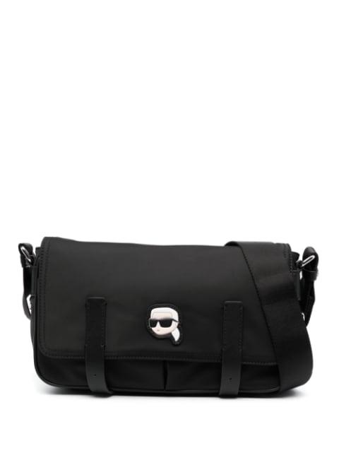 Ikonik Karl patch shoulder bag by KARL LAGERFELD