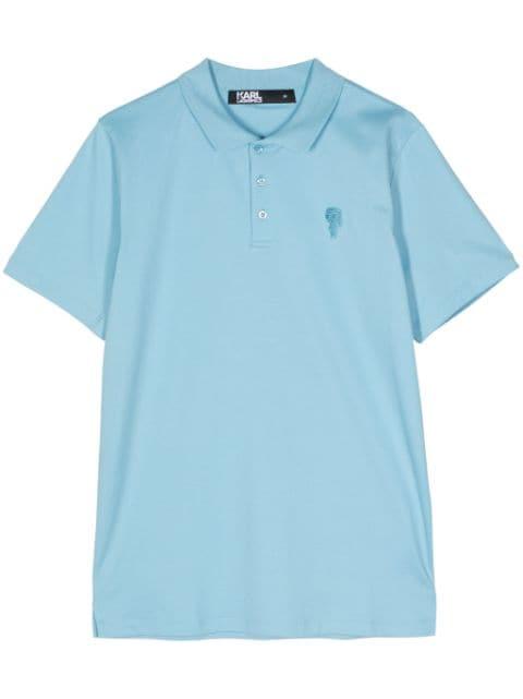 Ikonik embroidered polo shirt by KARL LAGERFELD
