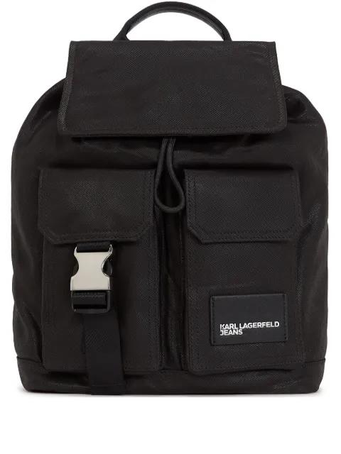 KLJ structured canvas backpack by KARL LAGERFELD JEANS