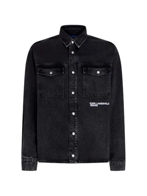 Karl Quote denim overshirt by KARL LAGERFELD JEANS