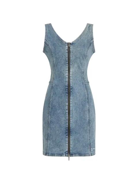 V-neck zip mini dress by KARL LAGERFELD JEANS