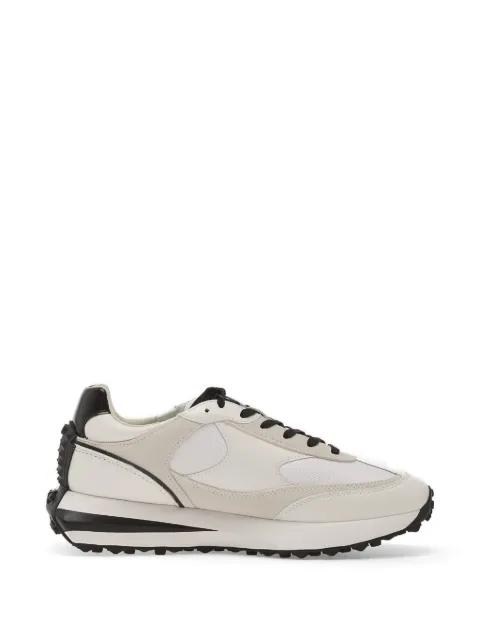 Zone panelled lace-up leather sneakers by KARL LAGERFELD JEANS
