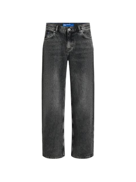 acid-wash wide-leg jeans by KARL LAGERFELD JEANS