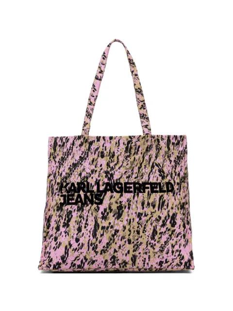 animal-print tote bag by KARL LAGERFELD JEANS
