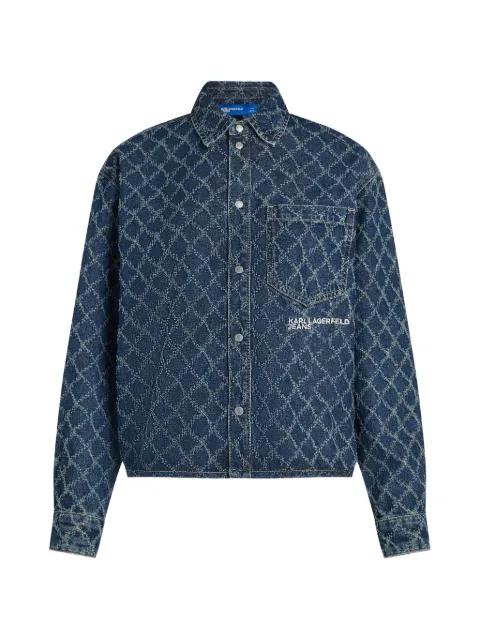 argyle denim shirt by KARL LAGERFELD JEANS