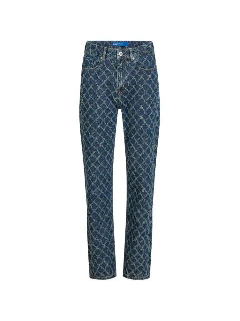 argyle-pattern straight-leg jeans by KARL LAGERFELD JEANS