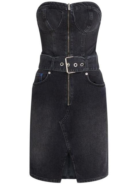 bandeau denim dress by KARL LAGERFELD JEANS