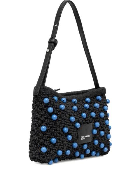 beaded-knit shoulder bag by KARL LAGERFELD JEANS