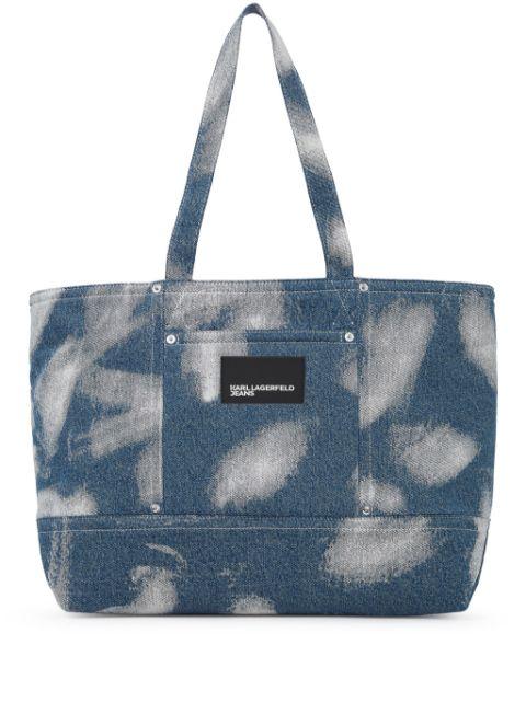 bleached tote bag by KARL LAGERFELD JEANS