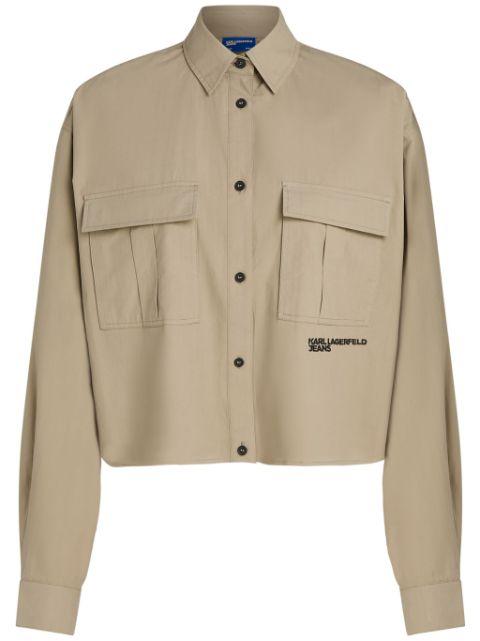 boxy utility shirt by KARL LAGERFELD JEANS