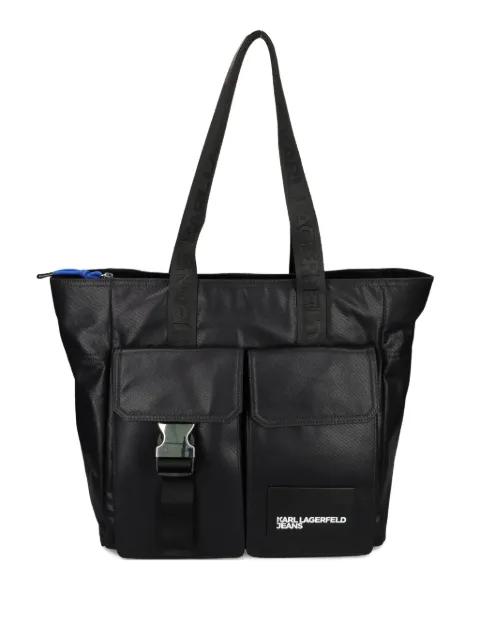 buckle-detail pocket shoulder bag by KARL LAGERFELD JEANS