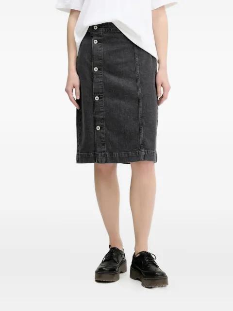 button-front denim skirt by KARL LAGERFELD JEANS