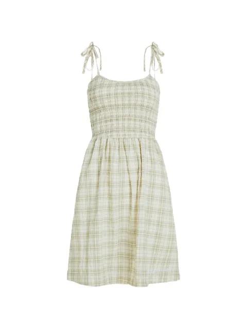 check shirred mini dress by KARL LAGERFELD JEANS