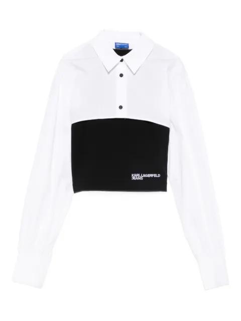 colour-block cotton shirt by KARL LAGERFELD JEANS