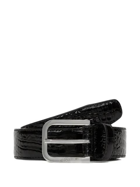 croc-effect leather belt by KARL LAGERFELD JEANS
