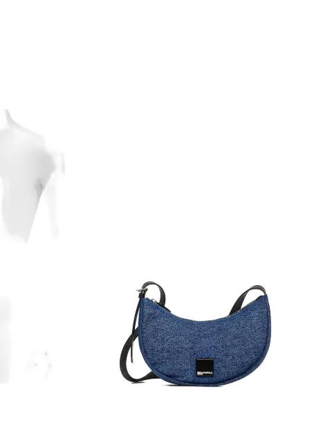 denim half-moon messenger bag by KARL LAGERFELD JEANS