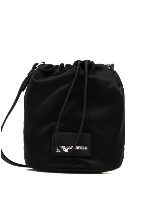 drawstring logo-patch cross body bag by KARL LAGERFELD JEANS