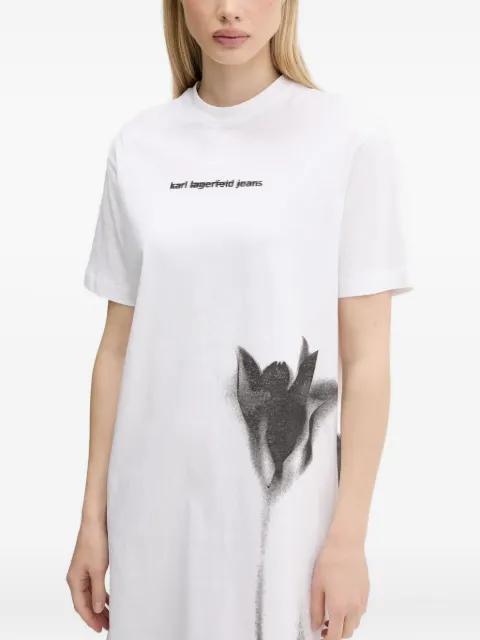 floral-print T-shirt mini dress by KARL LAGERFELD JEANS