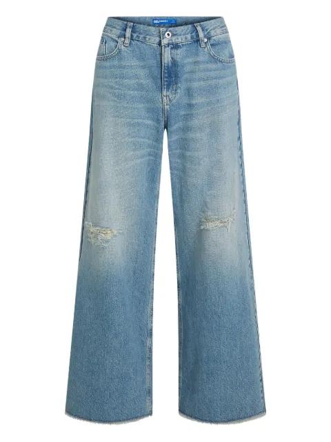 frayed jeans by KARL LAGERFELD JEANS