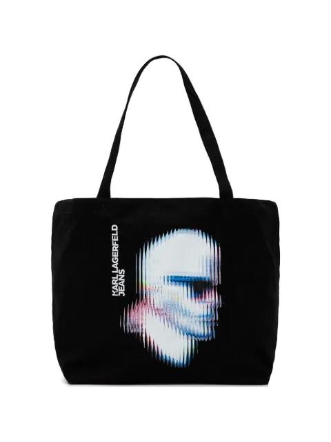 graphic-print tote bag by KARL LAGERFELD JEANS