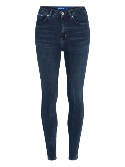 high-rise skinny jeans by KARL LAGERFELD JEANS