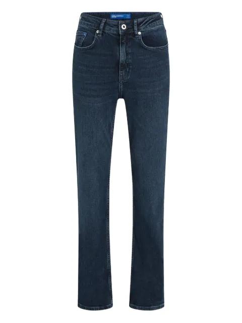 high-rise straight jeans by KARL LAGERFELD JEANS