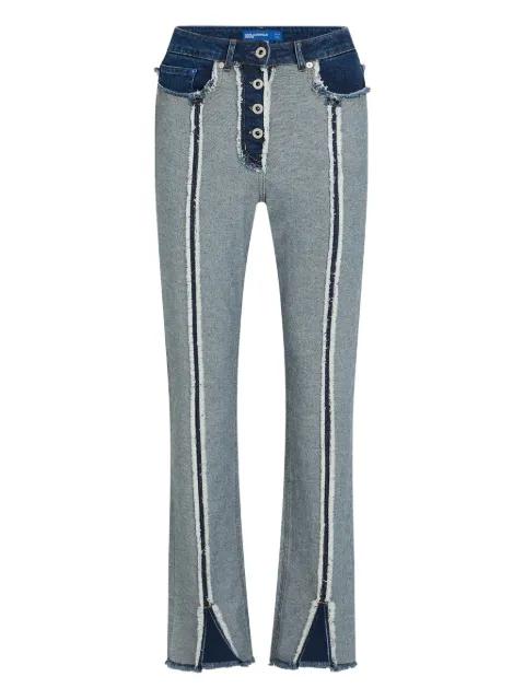 high-rise straight-leg jeans by KARL LAGERFELD JEANS