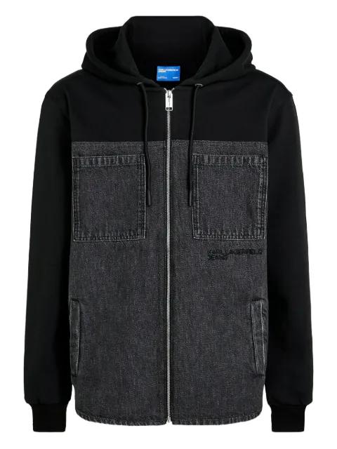 hoodied pocket jacket by KARL LAGERFELD JEANS