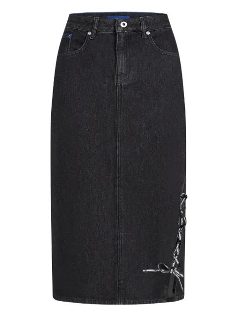lace-up denim skirt by KARL LAGERFELD JEANS