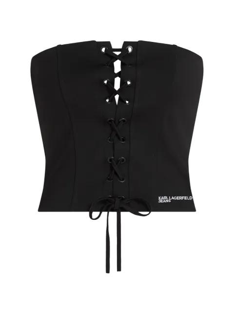 lace-up top by KARL LAGERFELD JEANS