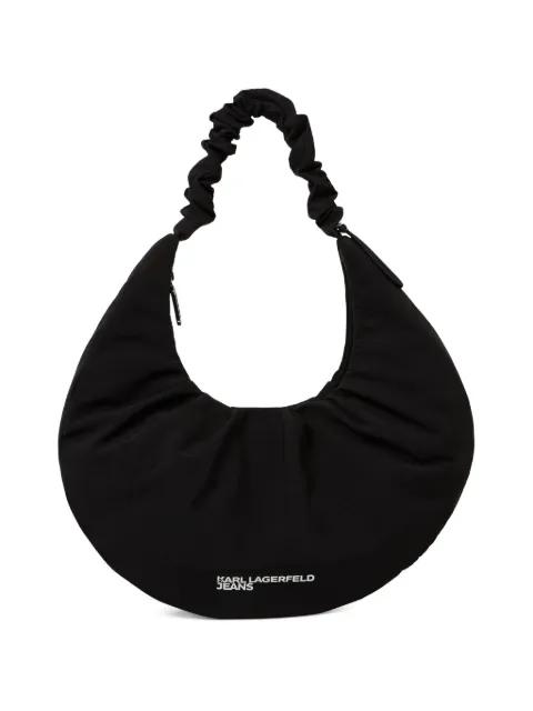 large logo-print shoulder bag by KARL LAGERFELD JEANS